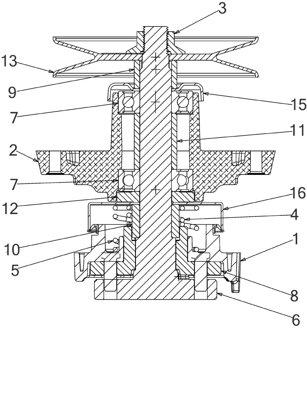 Spindle Diagram and Parts List for XT2-SLX50KW (13AFA2TLA10)(2021) Cub Cadet Lawn Tractor